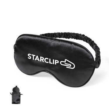 Maschera relax personalizzabile in raso con fascia elastica e sacchetto