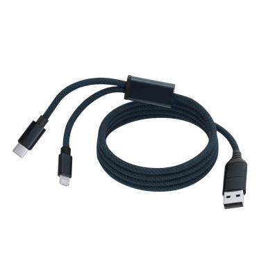 Cavo ricarica magnetico in alluminio con ingressi Tipo C e USB