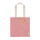 Borsa in cotone riciclato con manici lunghi e chiusura in legno