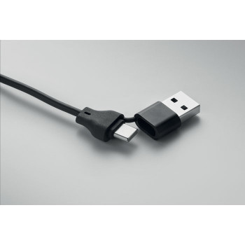 Cavi ricarica smartphone personalizzati con logo - BULE - Portachiavi con cavo 4 in 1 60W