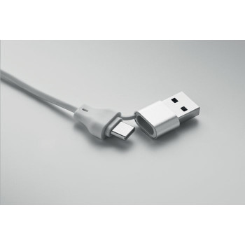 Cavi ricarica smartphone personalizzati con logo - BULE - Portachiavi con cavo 4 in 1 60W