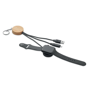 Cavi ricarica smartphone personalizzati con logo - BULE - Portachiavi con cavo 4 in 1 60W