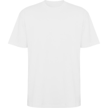 Maglietta manica corta oversize con colletto a costine