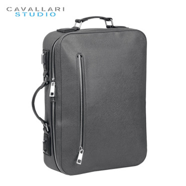 Zaino in ecopelle personalizzabile con tracolla sganciabile e vano laptop 15"