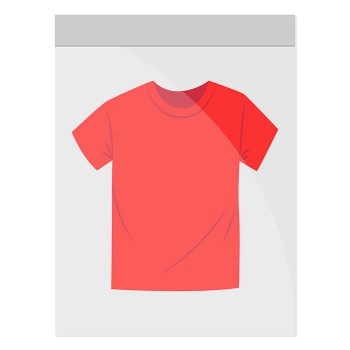 Maglietta t-shirt personalizzata con logo - BUSTA TRASP PER T-SHIRTS