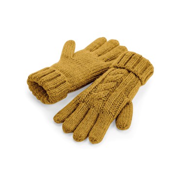 Guanti personalizzati con logo - Cable Knit Melange Gloves