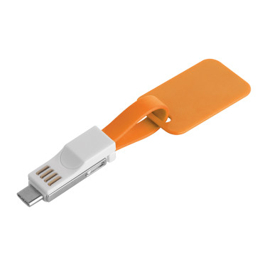 Cavo portachiavi personalizzabile usb a lightning type-c micro-usb tascabile