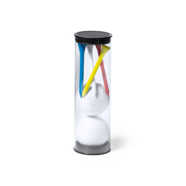 Set da golf completo con palline doppio strato e tee in legno colorati