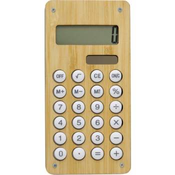 Gadget ecologico ecosostenibile personalizzato - regalo aziendale - Calcolatrice in bamboo e ABS Thomas