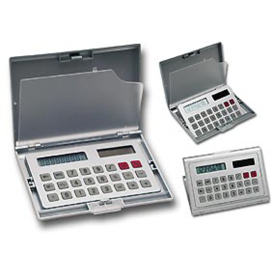 Calcolatrice p.biglietti plastica grigia 8 cifre