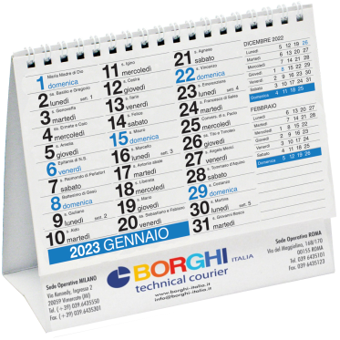 Calendari da tavolo personalizzati con logo - Calendario da tavolo