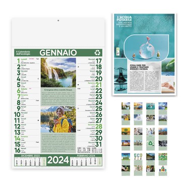 Calendari illustrati personalizzati con logo - CALENDARIO DELL'ECOLOGIA