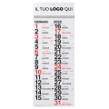Calendario mensile personalizzabile con spirale e carta lucida 28,5 x 71 cm