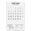 Calendario mensile personalizzato bianco con testata rinforzata in formato 12 fogli