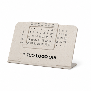 Calendari perpetui personalizzati - Calendario perpetuo personalizzabile in paglia di grano ecologico