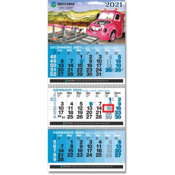 Calendari trittici personalizzati con logo - Calendario trimestrale