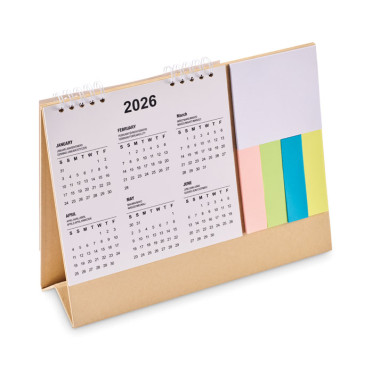 Calendario da tavolo 4 anni con memopad e 3 foglietti adesivi