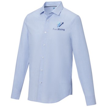 Camicia personalizzata con logo - Camicia a maniche lunghe da uomo in tessuto biologico certificato GOTS Cuprite