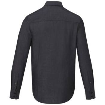 Camicia personalizzata con logo - Camicia a maniche lunghe da uomo in tessuto biologico certificato GOTS Cuprite