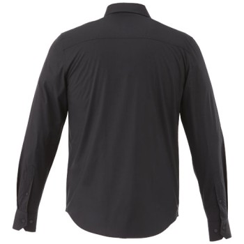 Camicia personalizzata con logo - Camicia Hamell a manica lunga da uomo in tessuto stretch