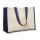 Shopping bag personalizzabile in juta e canvas con zip e manici cotone