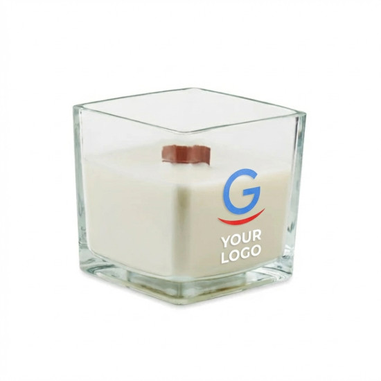 Candela grande in cera vegetale 600gr profumata vaniglia