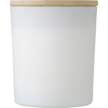 Candela Josiah | Vetro con coperchio bambù | Cera di soia | 280 g