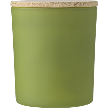 Candela Josiah | Vetro con coperchio bambù | Cera di soia | 280 g