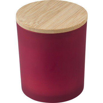 Candela Josiah | Vetro con coperchio bambù | Cera di soia | 280 g