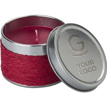 Candela profumata personalizzata Impression in scatola metallo corda