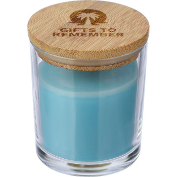 Candela Riven | Vetro con coperchio bambù