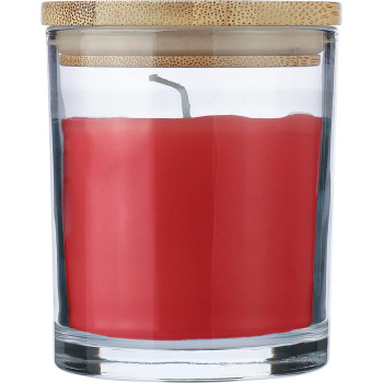 Candela Riven | Vetro con coperchio bambù