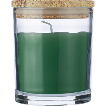 Candela Riven | Vetro con coperchio bambù