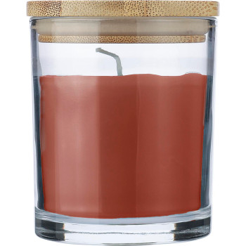 Candela Riven | Vetro con coperchio bambù