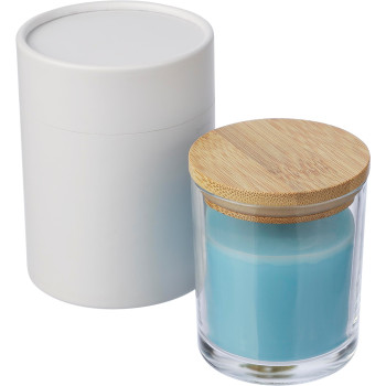 Candela Riven | Vetro con coperchio bambù
