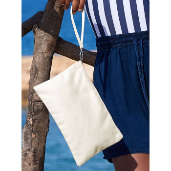 pochette personalizzata con logo - Canvas Wristlet Pouch