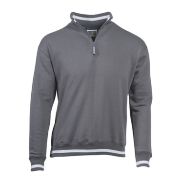 Felpa a lupetto personalizzabile con zip corta e dettagli elasticizzati