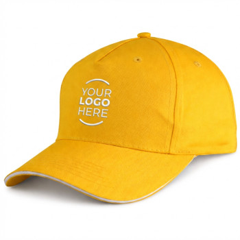 Cappellino 5 pannelli personalizzato - Cappellino 5 pannelli personalizzabile con chiusura in velcro e visiera preformata