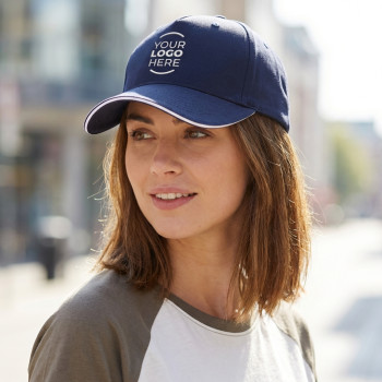 Cappellino 5 pannelli personalizzato - Cappellino 5 pannelli personalizzabile con chiusura in velcro e visiera preformata