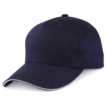 Cappellino 5 pannelli personalizzato - Cappellino 5 pannelli personalizzabile con chiusura in velcro e visiera preformata