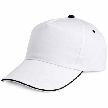 Cappellino 5 pannelli personalizzato - Cappellino 5 pannelli personalizzabile con chiusura in velcro e visiera preformata