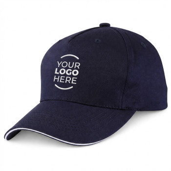 Cappellino 5 pannelli personalizzato - Cappellino 5 pannelli personalizzabile con chiusura in velcro e visiera preformata