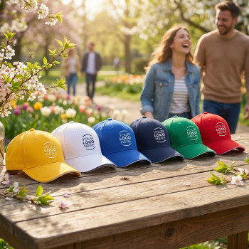 Cappellino 5 pannelli personalizzato - Cappellino 5 pannelli personalizzabile con chiusura in velcro e visiera preformata