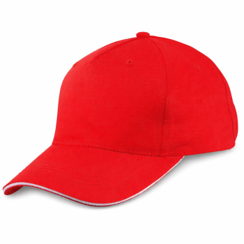 Cappellino 5 pannelli personalizzato - Cappellino 5 pannelli personalizzabile con chiusura in velcro e visiera preformata