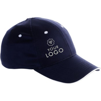 Cappellino baseball personalizzato con logo - Cappellino sandwich 6 pannelli, in cotone Chris