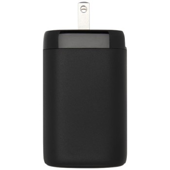 Gadget per smartphone personalizzato con logo - Caricabatterie da viaggio PD in plastica riciclata da 25 W ADAPT