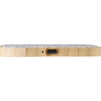gadget ecologici con logo - Caricabatterie wireless in bambù Moses