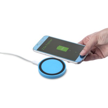 Gadget per smartphone personalizzato con logo - Caricabatterie wireless in PS Alana