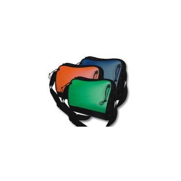 Gadget servizi di Impiantistica personalizzati con logo - Cartella portadocumenti in pvc, finiture nere, con tracolla. Confezione in busta di nylon.