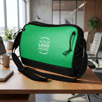 Borse personalizzate con logo - Cartella portadocumenti personalizzabile in pvc con chiusura a zip e tracolla